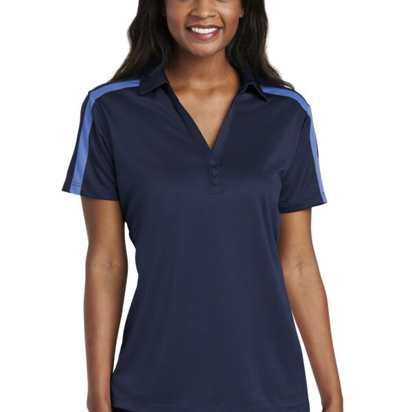 Port Authority Women's Silk Touch Performance Colorblock Stripe Polo L547 Women's Silk Touch Performance Colorblock Stripe Polo Thumbnail