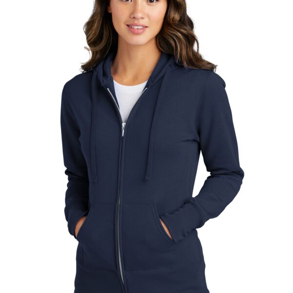 Port & Company Women's Core Fleece Full Zip Hooded Sweatshirt LPC78ZH Women's Core Fleece Full Zip Hooded Sweatshirt Thumbnail