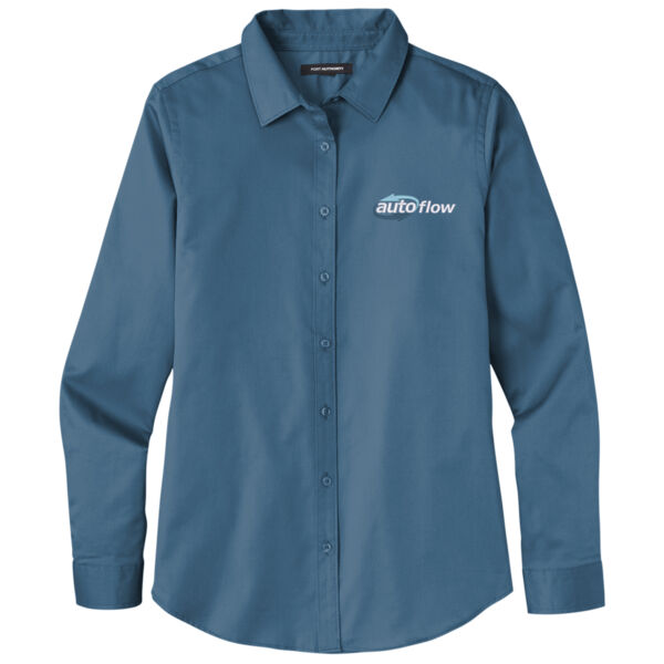 AF - Women's Twill Button-Up, Long-Sleeve Thumbnail